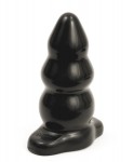 Triple Ripple Butt Plug-lg-black Cd