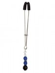 Tweezer Clit Clamp W/blue Beads